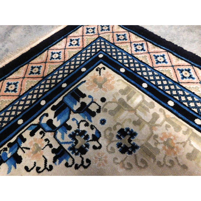 Textile Vintage Hand Knotted Wool Pile Chinese Rug. 8'4"x 5'6" For Sale - Image 7 of 12