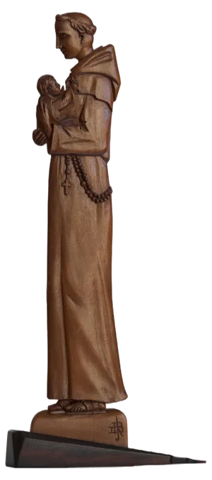Art Deco Distinct Hand Carved Sculpture of Religious Man, 1920s