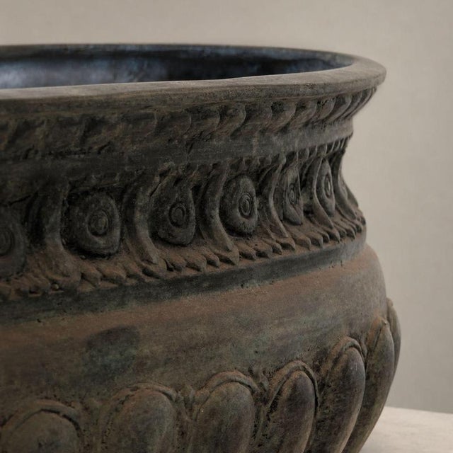Metal Renaissance Style Oval Bronze Planter, 1900s For Sale - Image 7 of 8