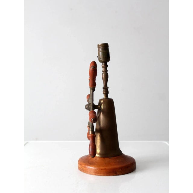 Brown Vintage Nautical Lamp For Sale - Image 8 of 11