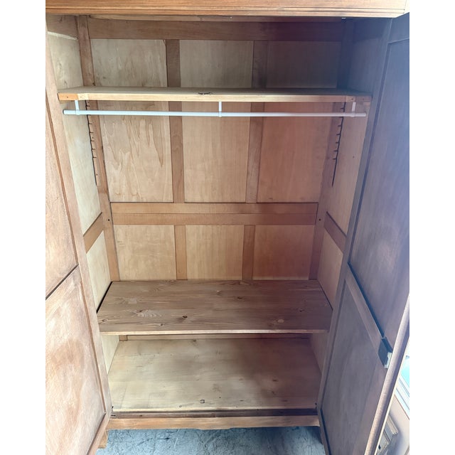 Parisian Art Deco Wardrobe with Hanging Space, 1940s For Sale - Image 12 of 14