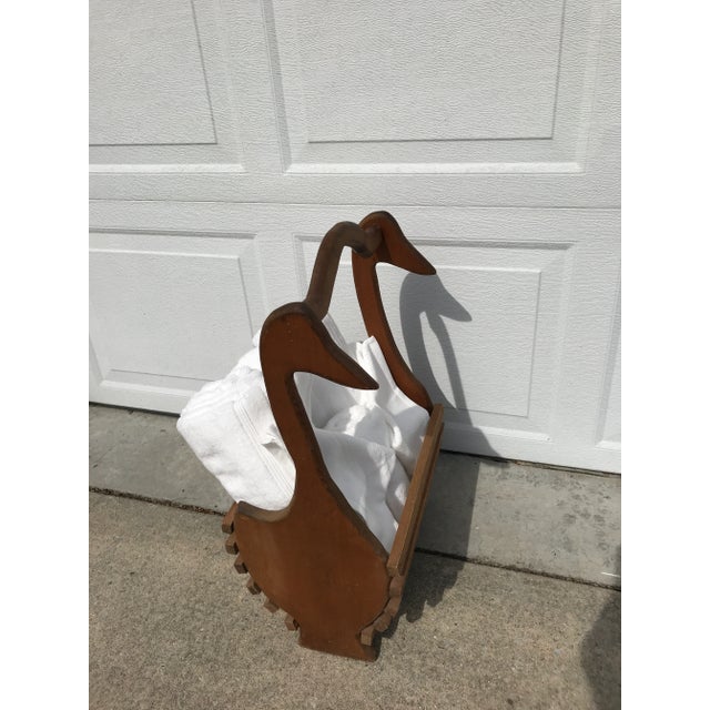 Late 20th Century Wooden Geese Basket For Sale - Image 11 of 13