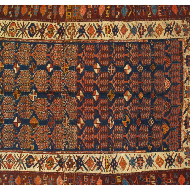 Persian 1920s Antique Persian Rug - 4′4″ × 6′5″ For Sale - Image 3 of 5