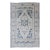 Vintage Hand Knotted Turkish Oushak Rug With Central Medallion in Blue and Cream For Sale