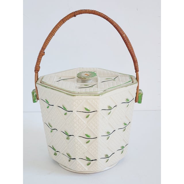 1960s Vintage Japanese Ceramic Cookie Jar For Sale - Image 5 of 12