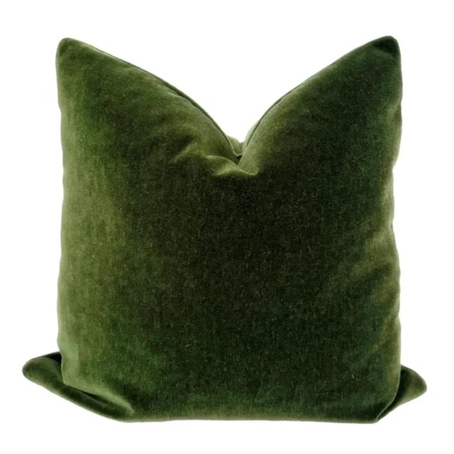 Custom made mohair pillows in Forest Green. This genuine 100% mohair is plush & comfy, a substantial weight, and wears...