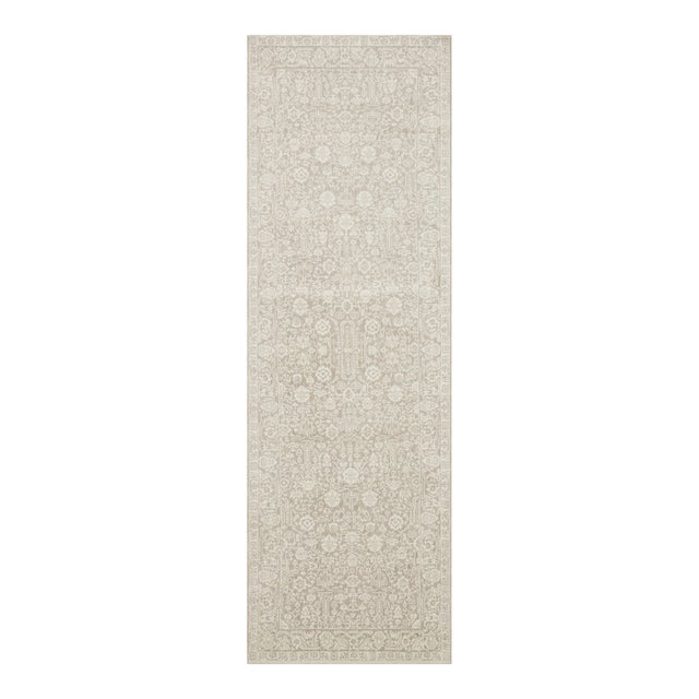 Amber Lewis x Loloi Zuma Sand / Stone 2'-7" x 7'-9" Runner Rug For Sale