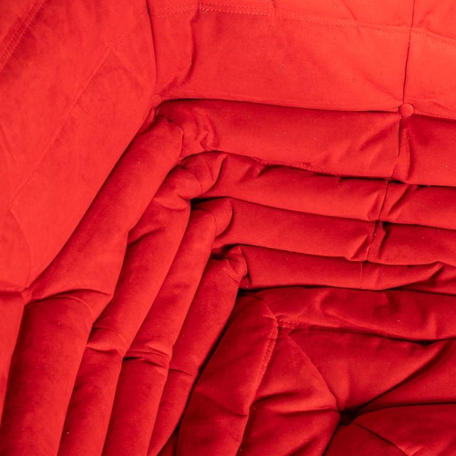 Red Togo Corner Sofa by Michel Ducaroy for Ligne Roset, France, 1973 For Sale - Image 17 of 18