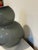 Postmodern Hand-Blown Grey Glass Double Gourd Statement Vase – Made in Poland (13.5") For Sale - Image 12 of 14