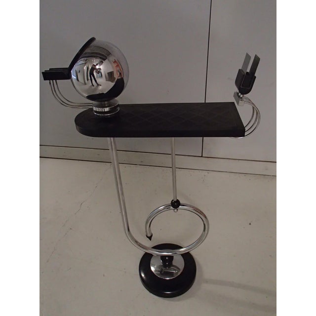 1930s Bakelite Side Table with Ashtray and Match Holder, 1930s For Sale - Image 5 of 10