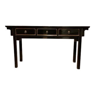 1990s Asian Apron Design Console Table For Sale