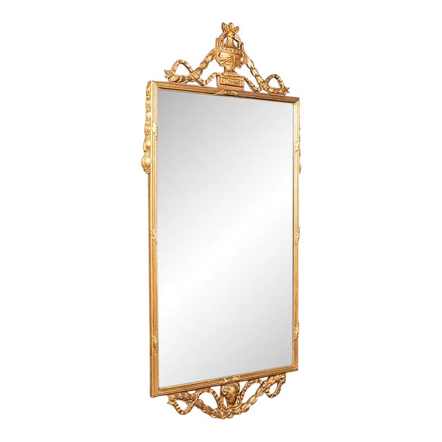 1950's French Vintage Giltwood Cafe Mirror For Sale