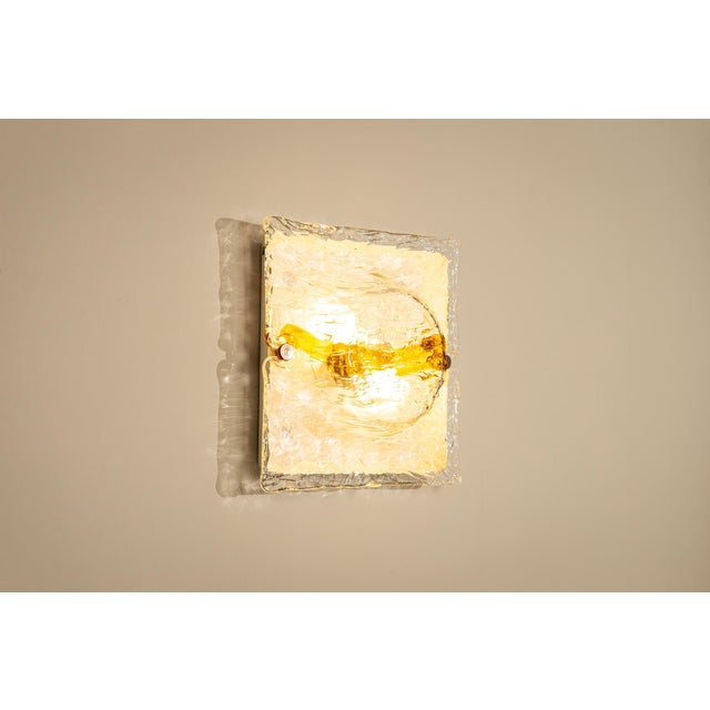 Cristal and Yellow Quilt Wall Lamps by Toni Zuccheri for Venini, Italy, 1970s, Set of 4 For Sale - Image 10 of 18