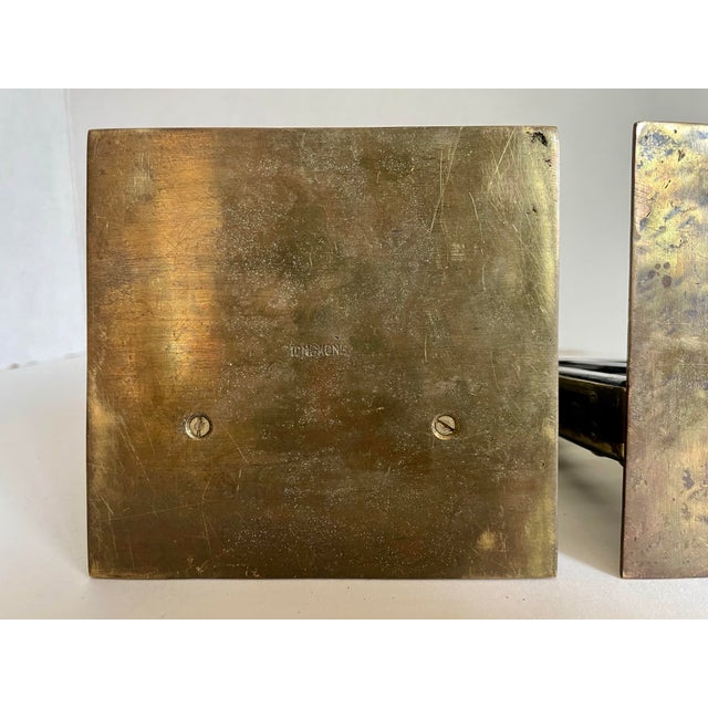 Wood Vintage Hong Kong Brass & Black Abacus Bookends With Movable Wood Beads For Sale - Image 7 of 10