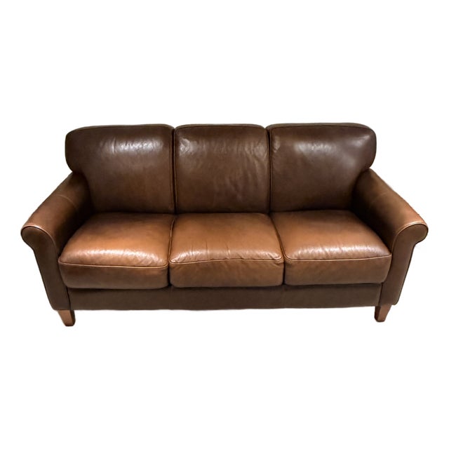 Chateau D’Ax Leather Sofa For Sale
