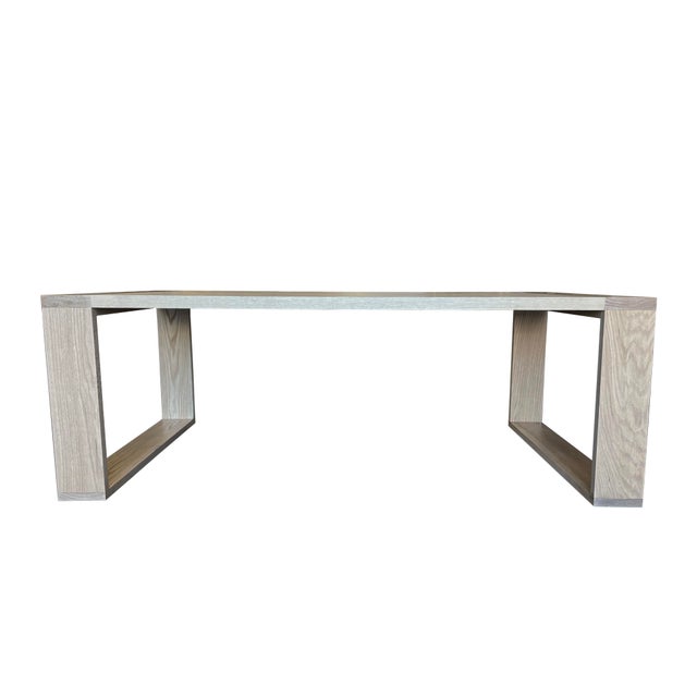 2020s Carre Rectangular Solid White Oak Dining Table Natural 60" For Sale - Image 5 of 9