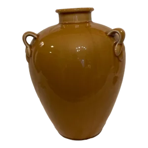 Mid 20th Century Ocher Pottery Vase