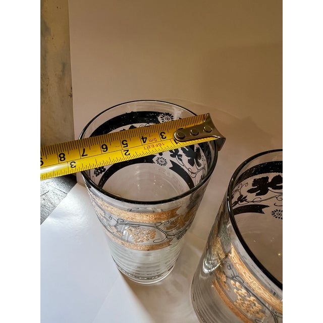 Hollywood Regency 1970s Hollywood Regency 22kt Gold Briard Style Highball Cocktail Glasses - Pair For Sale - Image 3 of 10