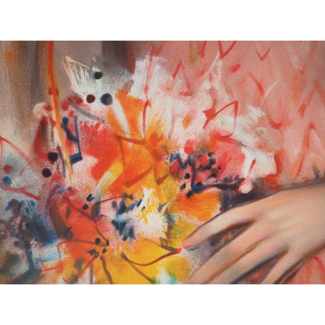Imai Sachiko, Femme au bouquet, Lithograph For Sale - Image 4 of 7