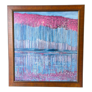 1990s “Celebratory Whim” by Ford Smith, Reflective Artwork Reproduction Print, Framed, Recolored