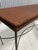 Wood Conran Iron Console Table With Woven Rattan Top For Sale - Image 7 of 9