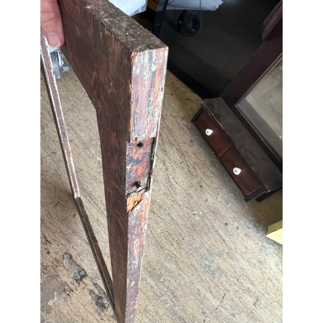 Antique Salvaged Tiger Oak Wood Window/ Door Frame For Sale - Image 4 of 7