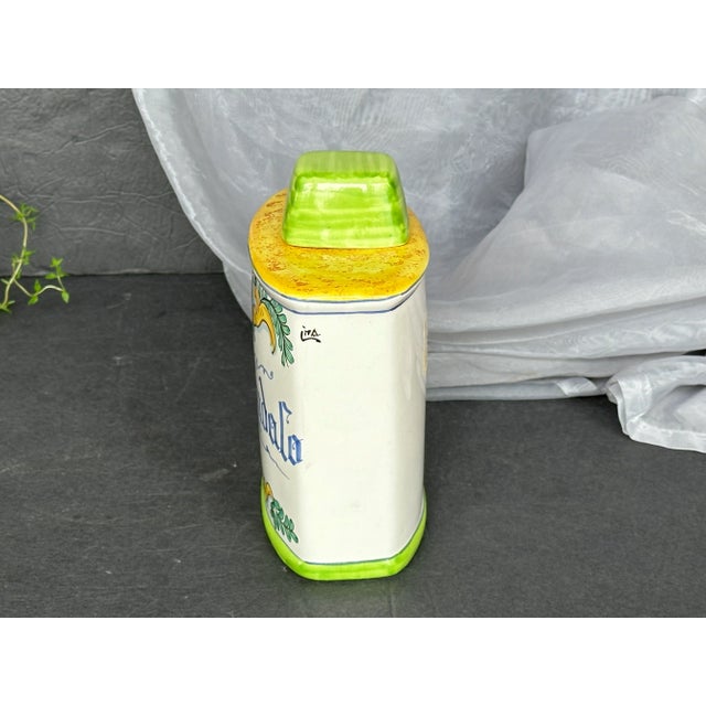 Late 20th Century Vintage Montelupo Tuscany Italian Ceramic Pottery Jar For Sale - Image 5 of 12