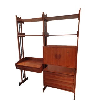 Swedish Teak & Metal Modular Library, 1960s For Sale