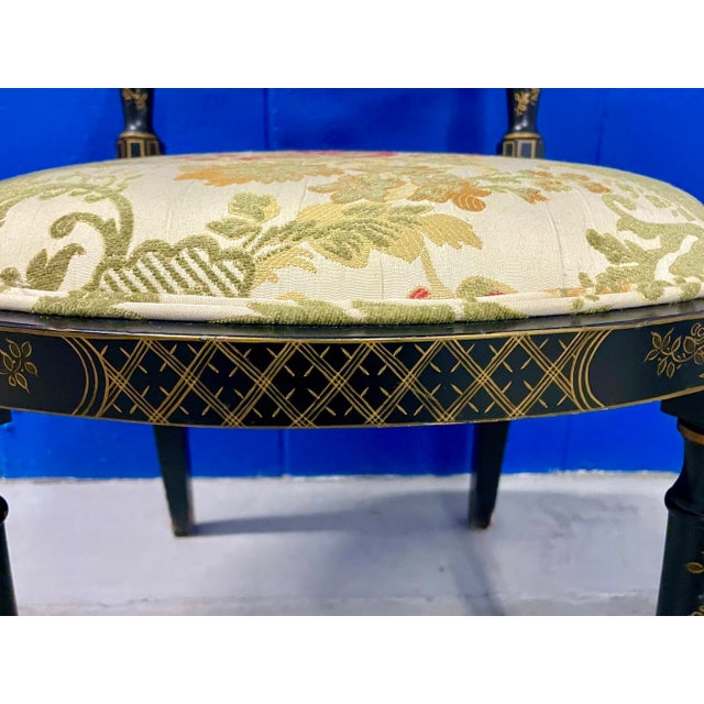 Ebony Vintage Baker Ebony Charleston Side Chair For Sale - Image 8 of 12