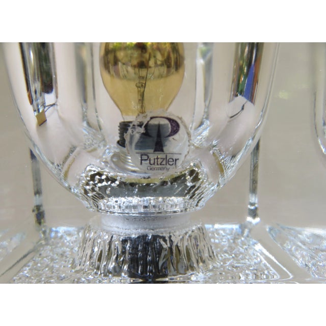 Small Vintage Gold-Colored Anodized Aluminum and Glass Table Lamps from Peill & Putzler, Set of 2 For Sale - Image 14 of 18