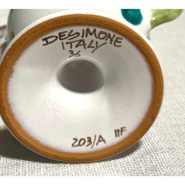 Mid 20th Century Italian DeSimone Hand Painted Ceramic Chicken Compote For Sale In Naples, FL - Image 6 of 6