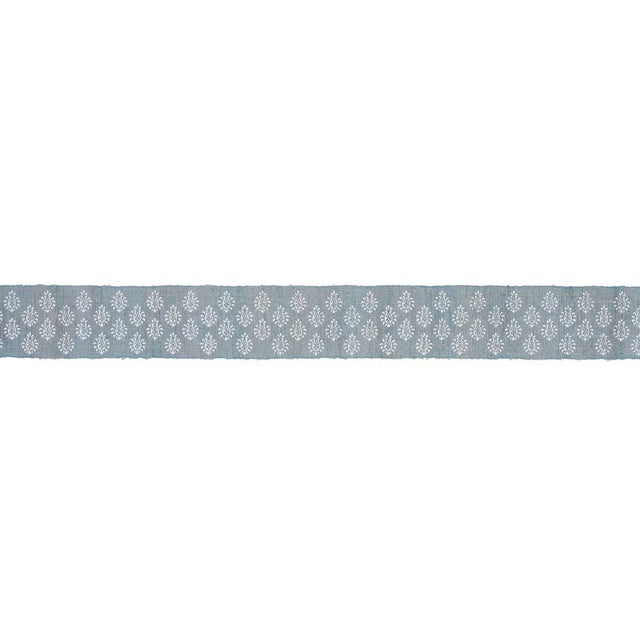 Leila Hand-Block Matka Tape in chambray features a wonderful hand-carved floral motif that is block-printed on thick...