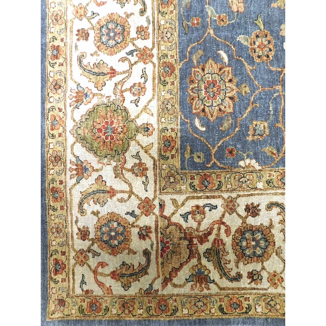 Traditional Vintage Hand-Knotted Handspun Wool Rug With Vegetable Dye by Nasser.8'x 9'5" For Sale - Image 3 of 18