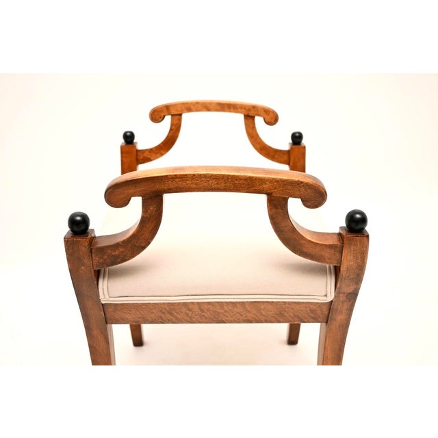 Brown Antique Biedermeier Swedish Satin Birch Stools, 1890, Set of 2 For Sale - Image 8 of 9
