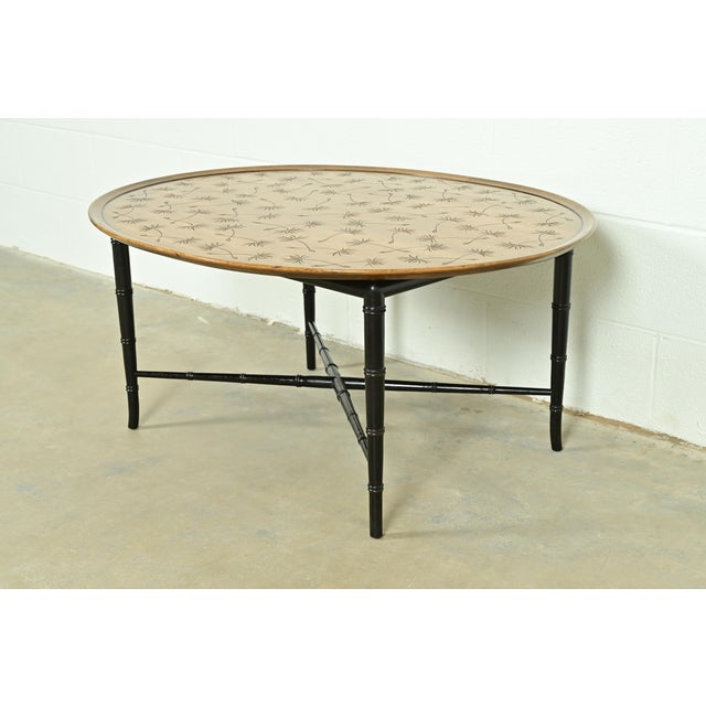 Kittinger Kittinger Hollywood Regency Faux Bamboo Cocktail Table, Circa 1950s For Sale - Image 4 of 11