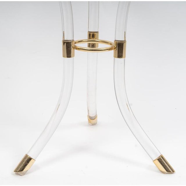 1980s Acrylic and Glass Pedestal Table, 1980s For Sale - Image 5 of 7