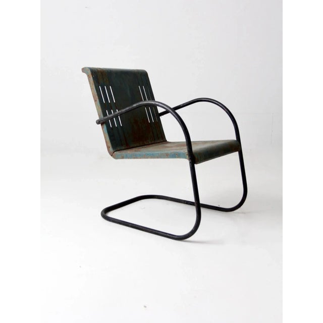 Mid 20th Century MId-Century Metal Patio Chair For Sale - Image 5 of 11