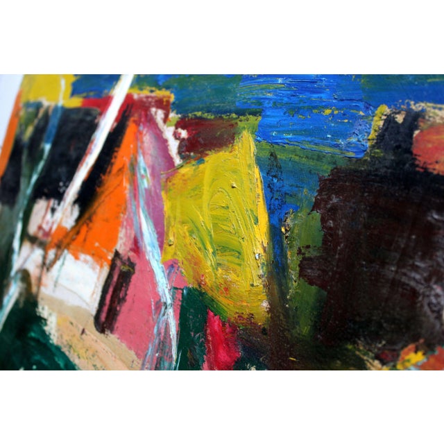 Modern Aleksandr Rodin, Village, Oil on Cardboard For Sale - Image 3 of 11