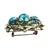 1950s Vintage Aqua & Peridot Crystal Brooch 1950s For Sale - Image 5 of 6
