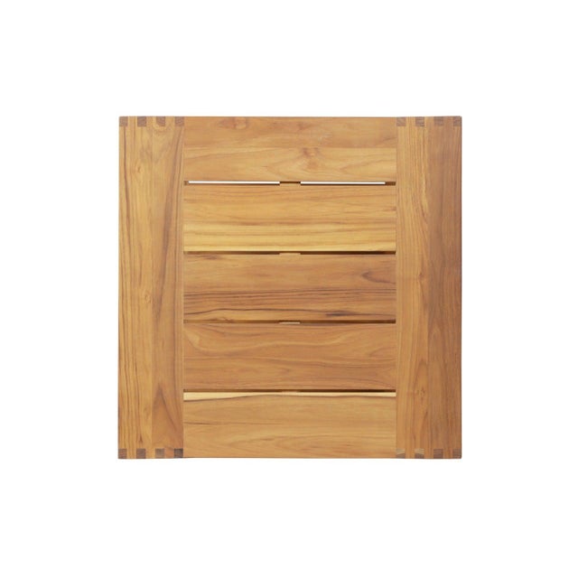 Imperial Grove Solid Teak Wood Outdoor End Table Stylish For Sale - Image 9 of 12