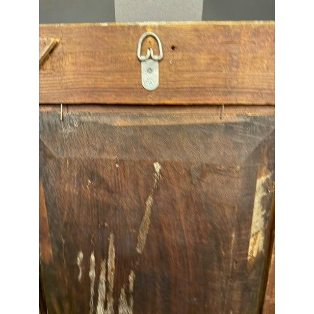 19th Century European Alpine Landscape Oil on Board With Hand-Carved Gilt Frame, Circa 1870 For Sale - Image 9 of 13
