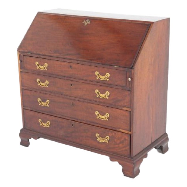 Antique Georgian Mahogany Bureau Desk, 1800 For Sale