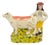 Early 20th Century Staffordshire-Style English Cow and Boy Pottery Flatback For Sale