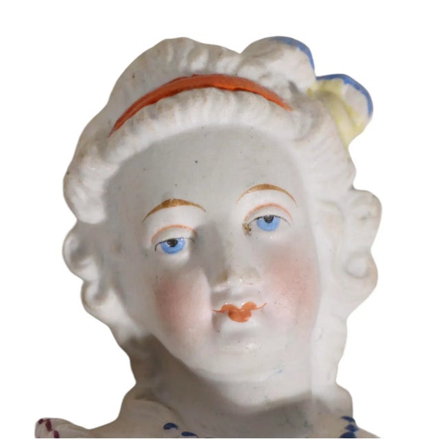KLH 2 German Porcelain Bust Figurines C. 19th C For Sale - Image 4 of 10