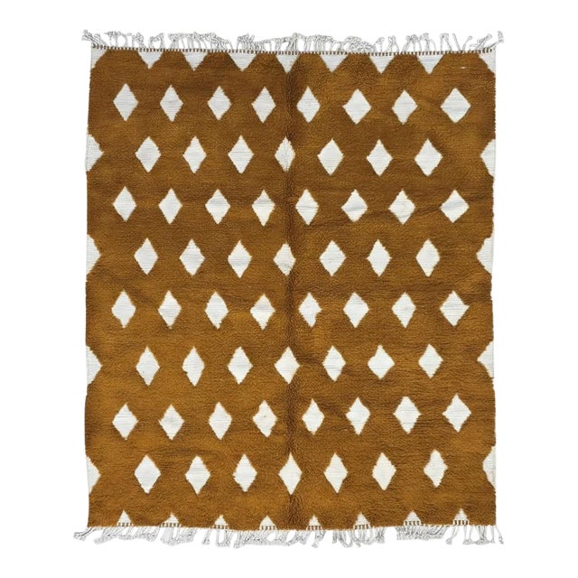 Mustard Moroccan Rug - 9.8 X 8.2 Ft For Sale