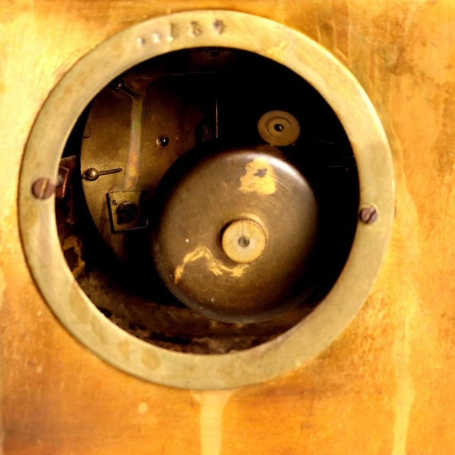 Gilded Antimony Mantel Clock For Sale - Image 11 of 13