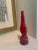 Thick Twisted Red Art Glass Bud Vase For Sale - Image 10 of 13