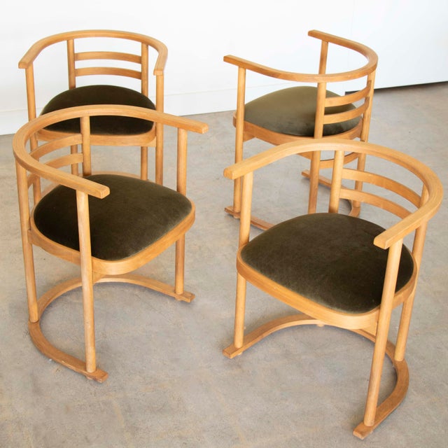 Art Deco 1920s Art Deco Bentwood Chairs in the Style of Josef Hoffmann- Set of 4 For Sale - Image 3 of 12