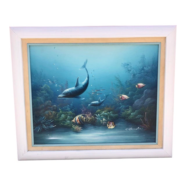 Charles Benolt Marine Life Tropical Ocean Framed Oil Painting For Sale