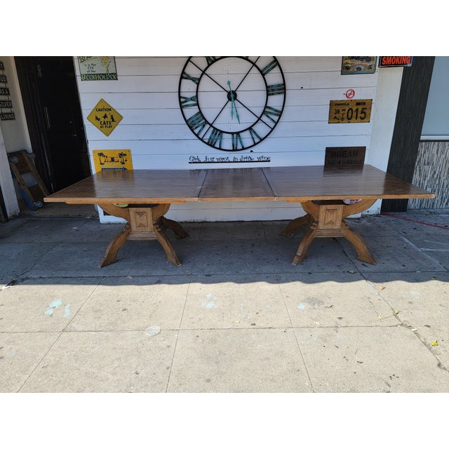 Modern Long Oak Wood Dining Table. For Sale - Image 18 of 18